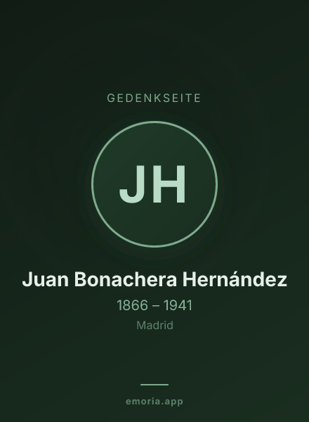 Gedenkportrait von Juan Bonachera Hernández
