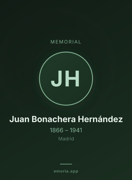 Memorial portrait of Juan Bonachera Hernández