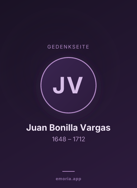 Gedenkportrait von Juan Bonilla Vargas