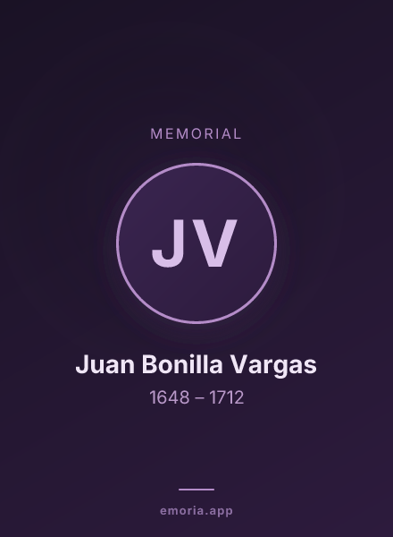 Memorial portrait of Juan Bonilla Vargas