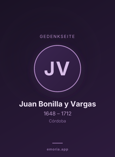 Gedenkportrait von Juan Bonilla y Vargas