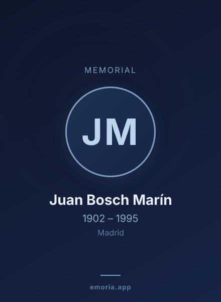 Memorial portrait of Juan Bosch Marín