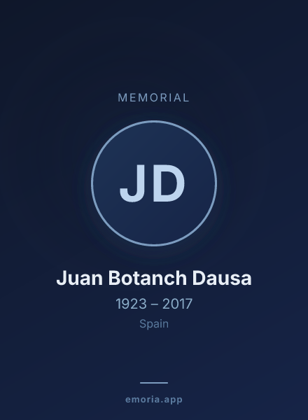 Memorial portrait of Juan Botanch Dausa