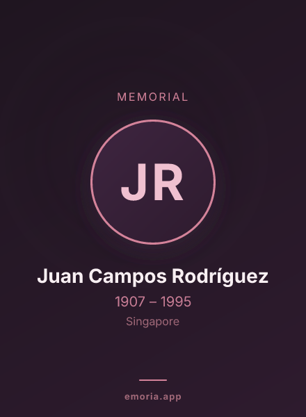 Memorial portrait of Juan Campos Rodríguez