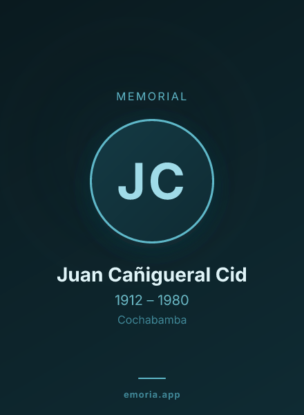 Memorial portrait of Juan Cañigueral Cid