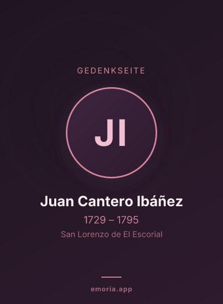 Gedenkportrait von Juan Cantero Ibáñez