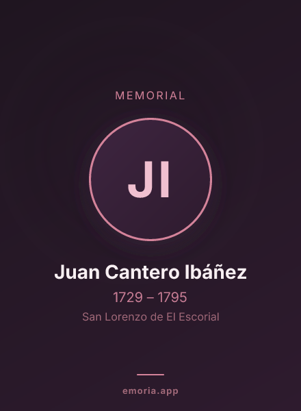 Memorial portrait of Juan Cantero Ibáñez