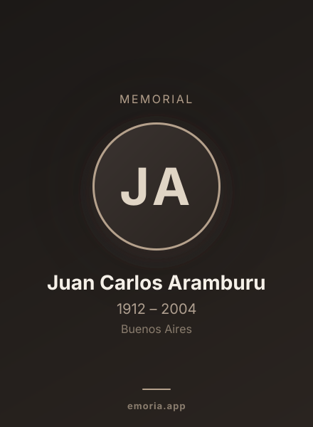 Memorial portrait of Juan Carlos Aramburu