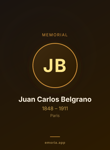 Memorial portrait of Juan Carlos Belgrano