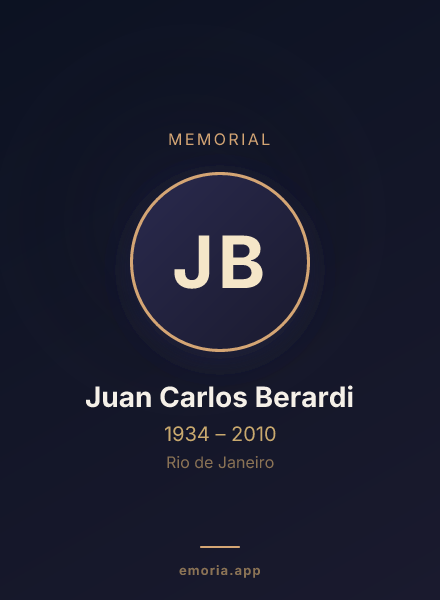 Memorial portrait of Juan Carlos Berardi