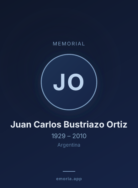 Memorial portrait of Juan Carlos Bustriazo Ortiz