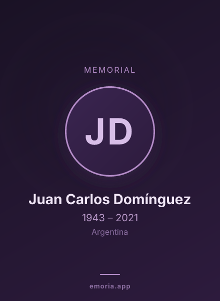 Memorial portrait of Juan Carlos Domínguez