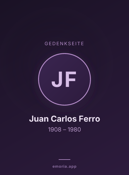 Gedenkportrait von Juan Carlos Ferro