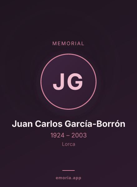 Memorial portrait of Juan Carlos García-Borrón
