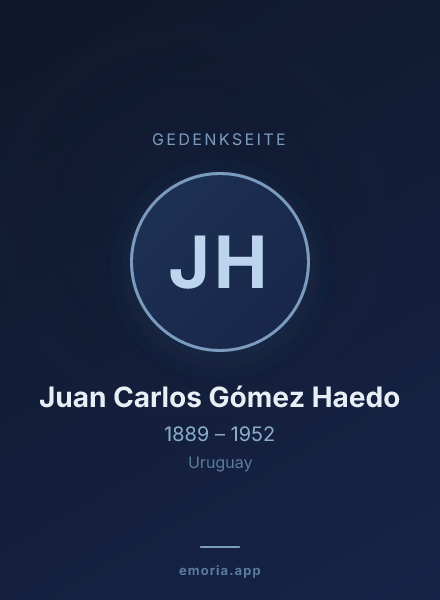 Gedenkportrait von Juan Carlos Gómez Haedo