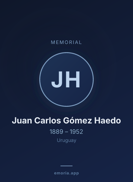 Memorial portrait of Juan Carlos Gómez Haedo