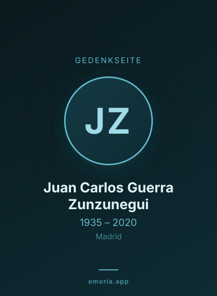 Gedenkportrait von Juan Carlos Guerra Zunzunegui
