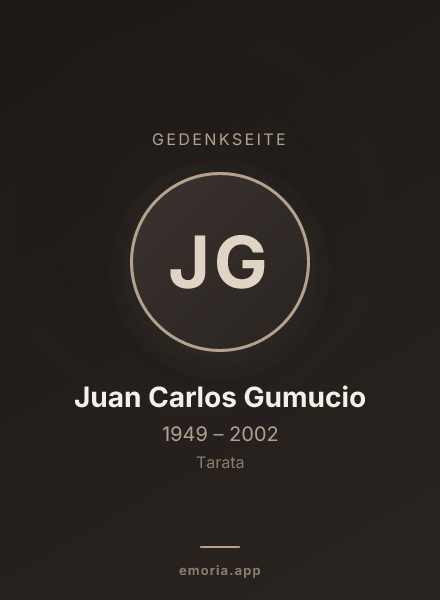 Gedenkportrait von Juan Carlos Gumucio