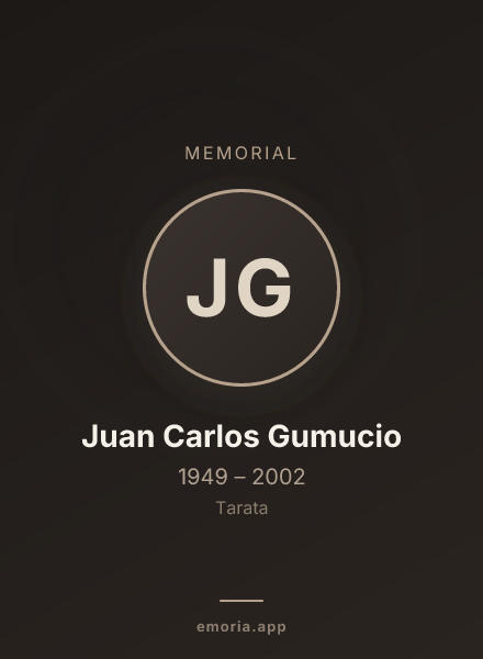 Memorial portrait of Juan Carlos Gumucio