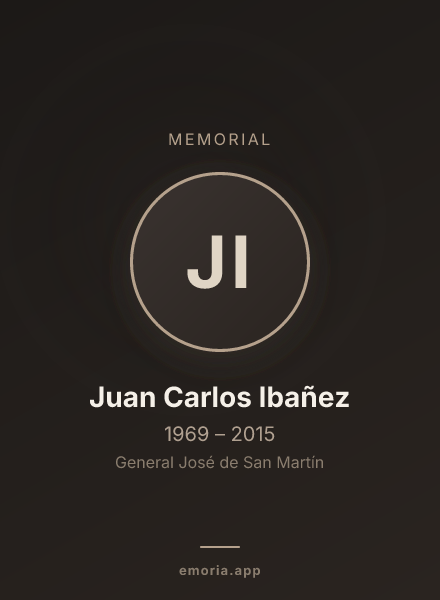 Memorial portrait of Juan Carlos Ibañez