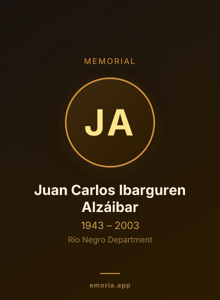 Memorial portrait of Juan Carlos Ibarguren Alzáibar