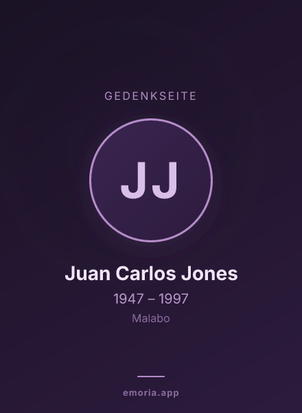 Gedenkportrait von Juan Carlos Jones
