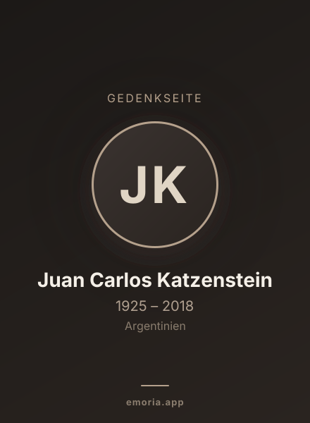Gedenkportrait von Juan Carlos Katzenstein