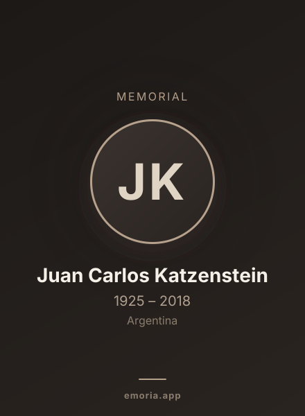 Memorial portrait of Juan Carlos Katzenstein