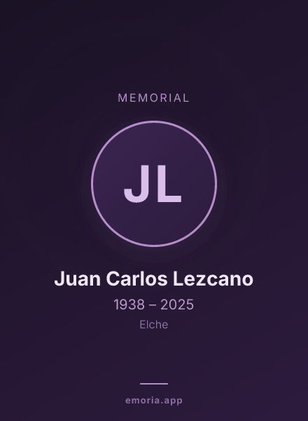 Memorial portrait of Juan Carlos Lezcano