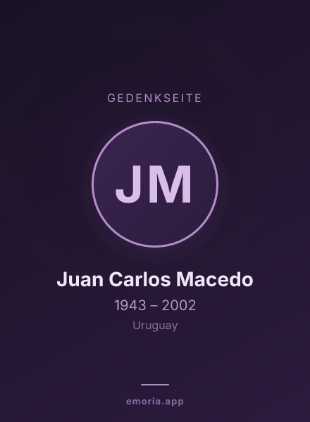 Gedenkportrait von Juan Carlos Macedo