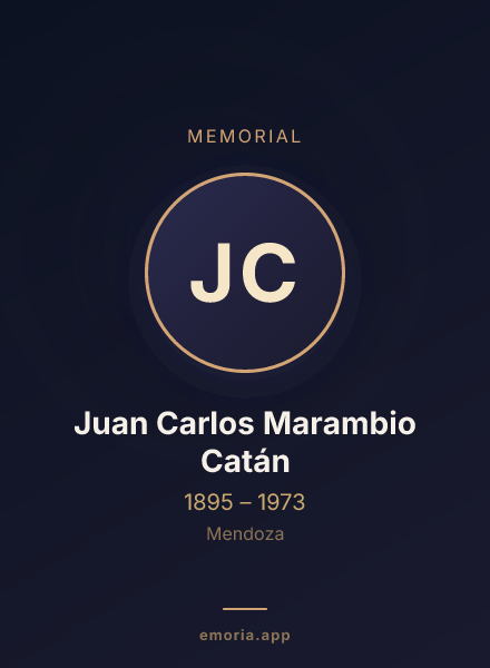 Memorial portrait of Juan Carlos Marambio Catán