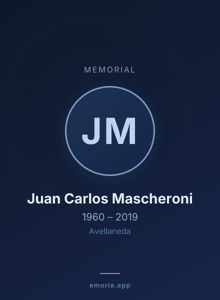 Memorial portrait of Juan Carlos Mascheroni