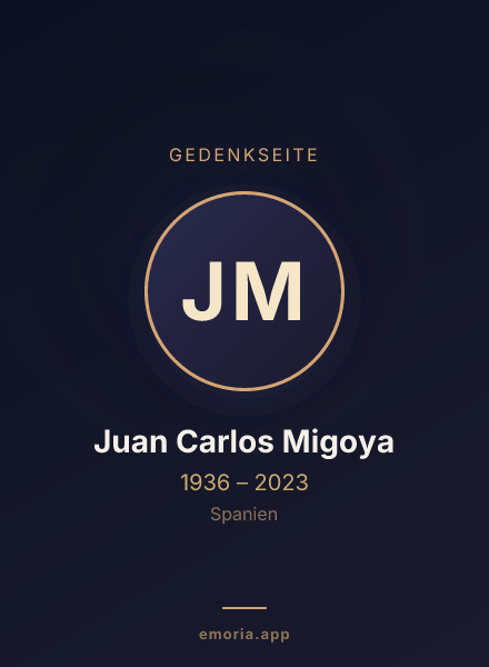 Gedenkportrait von Juan Carlos Migoya