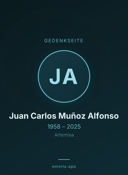 Gedenkportrait von Juan Carlos Muñoz Alfonso