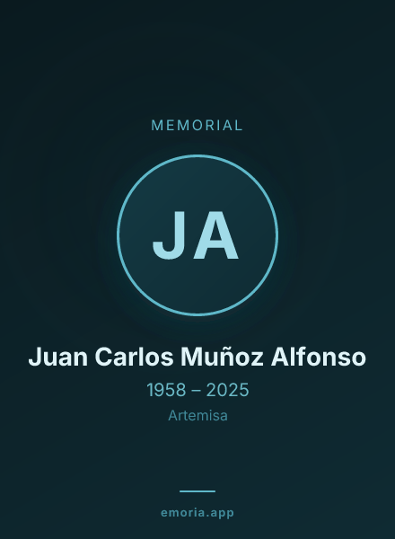 Memorial portrait of Juan Carlos Muñoz Alfonso