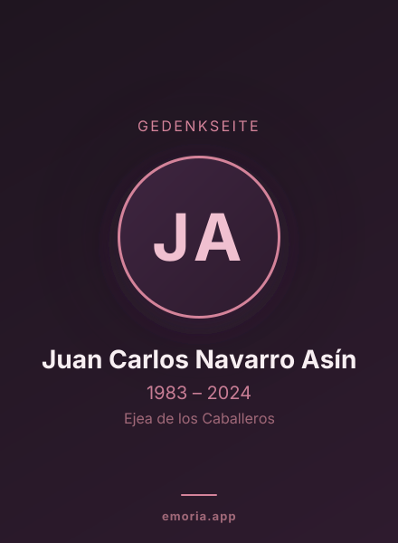 Gedenkportrait von Juan Carlos Navarro Asín