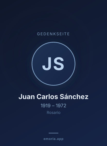 Gedenkportrait von Juan Carlos Sánchez
