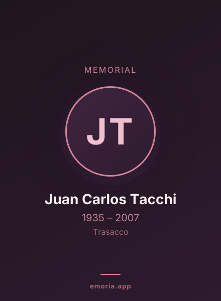 Memorial portrait of Juan Carlos Tacchi