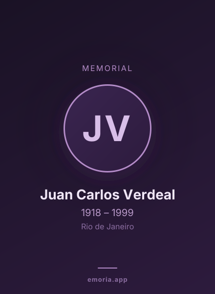 Memorial portrait of Juan Carlos Verdeal