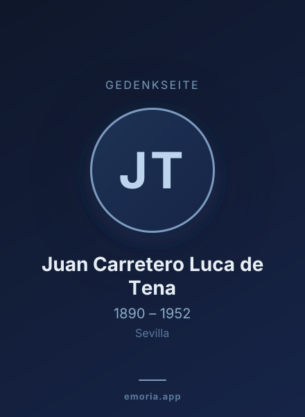 Gedenkportrait von Juan Carretero Luca de Tena