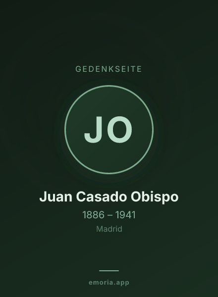 Gedenkportrait von Juan Casado Obispo