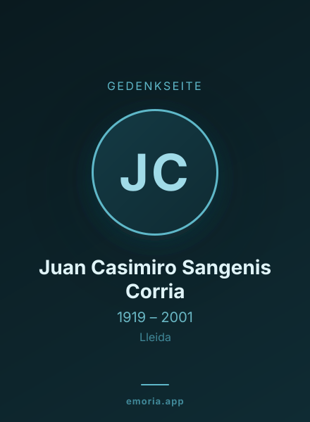 Gedenkportrait von Juan Casimiro Sangenis Corria