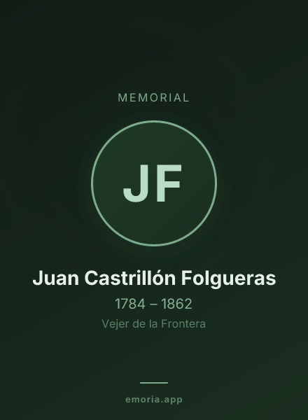 Memorial portrait of Juan Castrillón Folgueras
