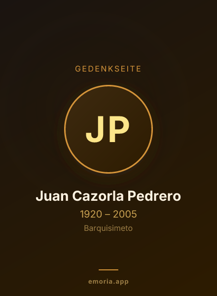 Gedenkportrait von Juan Cazorla Pedrero