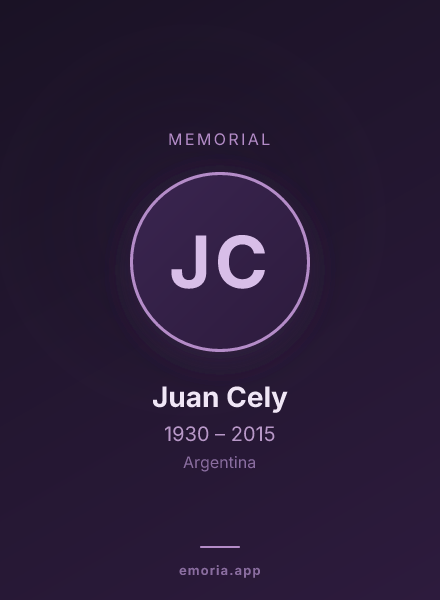 Memorial portrait of Juan Cely
