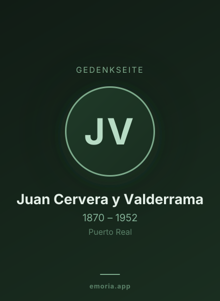 Gedenkportrait von Juan Cervera y Valderrama