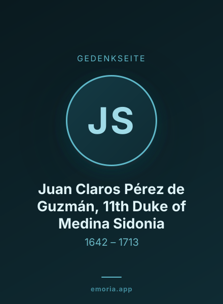 Gedenkportrait von Juan Claros Pérez de Guzmán, 11th Duke of Medina Sidonia