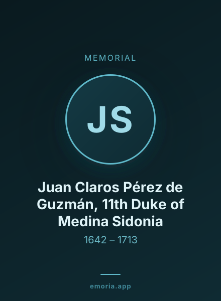 Memorial portrait of Juan Claros Pérez de Guzmán, 11th Duke of Medina Sidonia