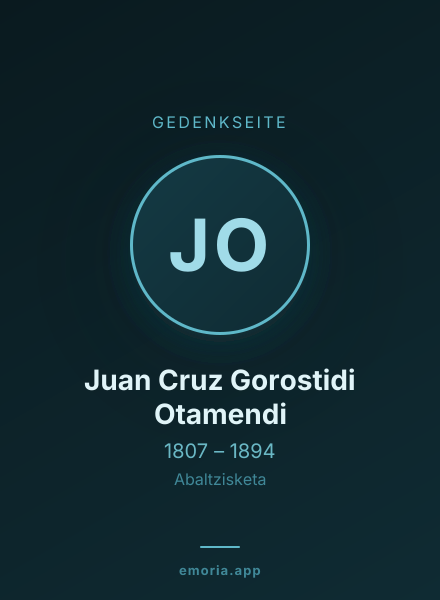 Gedenkportrait von Juan Cruz Gorostidi Otamendi