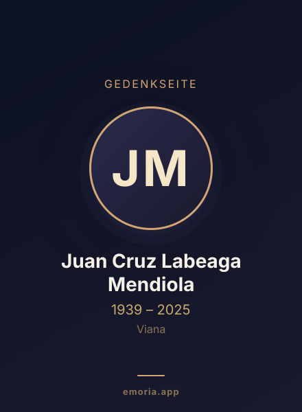 Gedenkportrait von Juan Cruz Labeaga Mendiola
